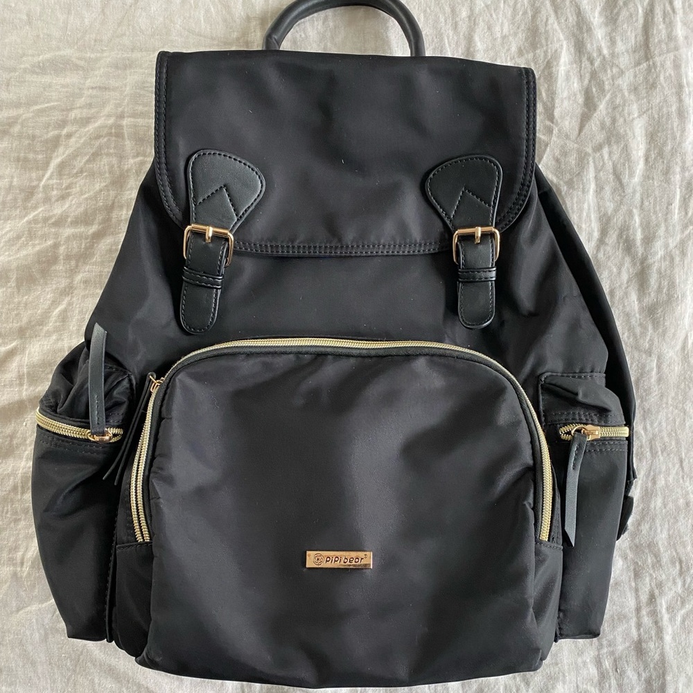 Large Diaper Bag Backpack - black
